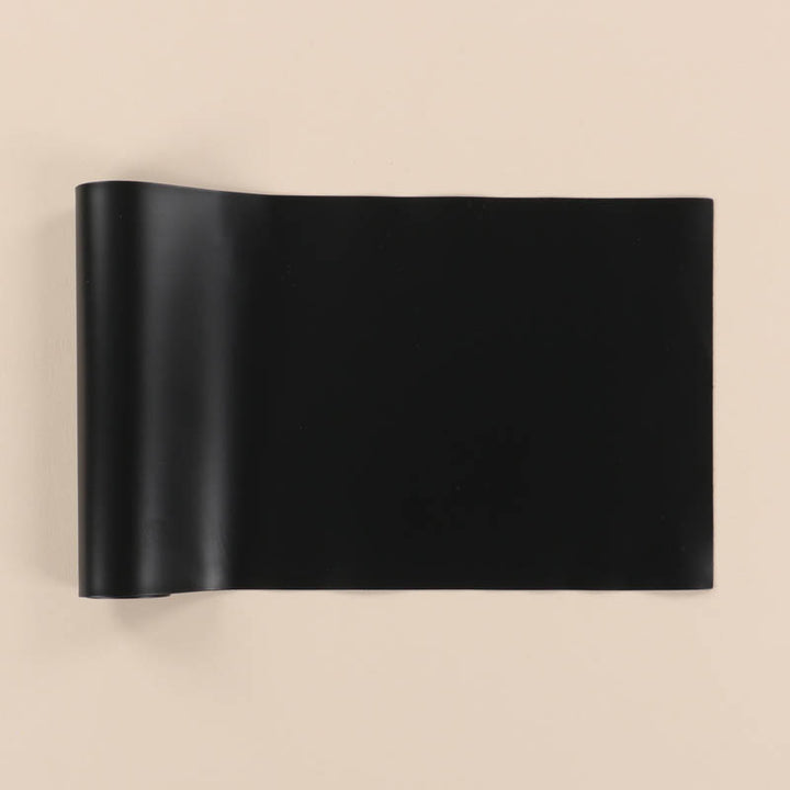 Black Embroidery Leather