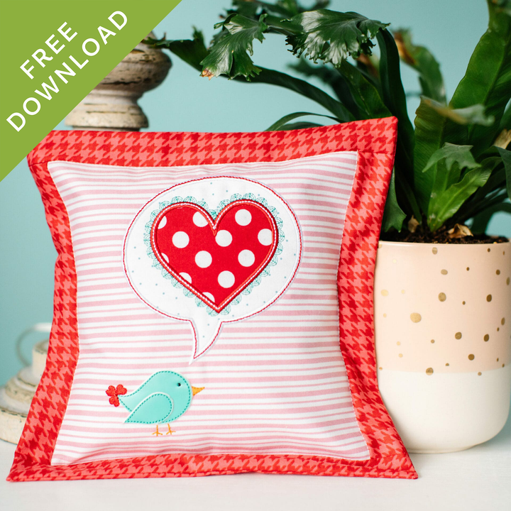 A Little Birdie Told Me Petite Pillow (Free Download)