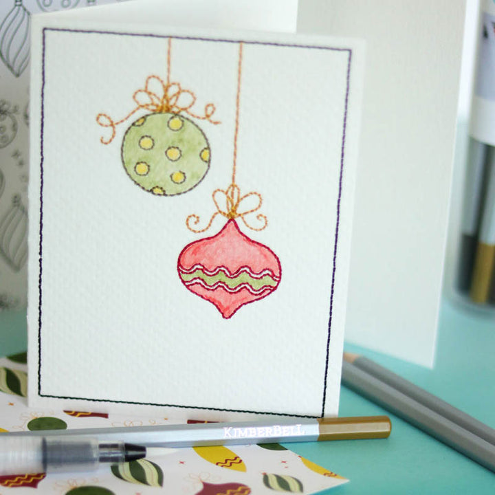 Embroidered Cards: Watercolor Wishes