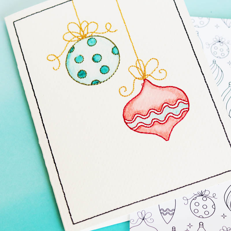 Embroidered Cards: Watercolor Wishes