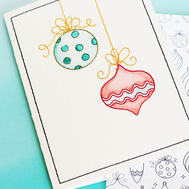 Embroidered Cards: Watercolor Wishes
