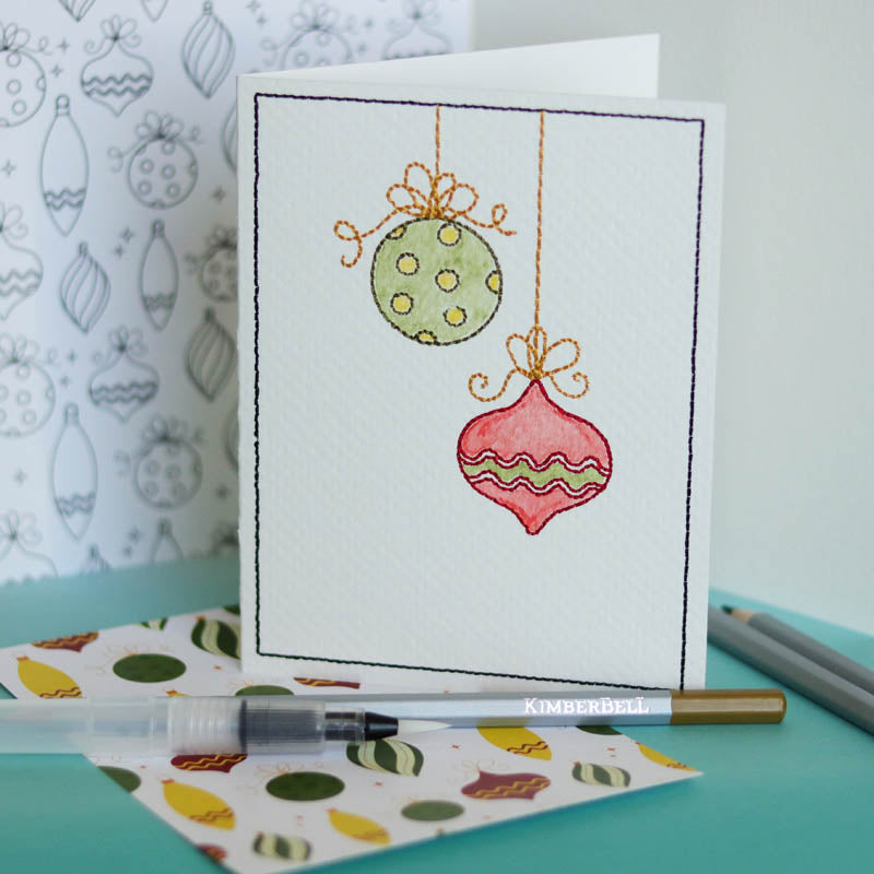 Embroidered Cards: Watercolor Wishes