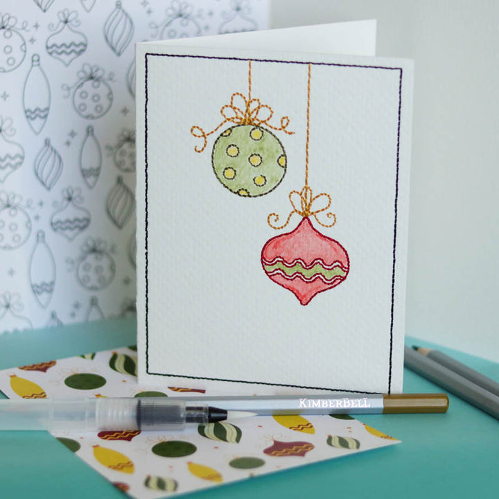 Embroidered Cards: Watercolor Wishes