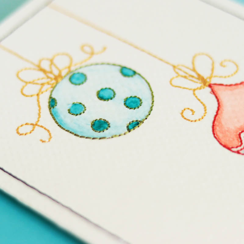 Embroidered Cards: Watercolor Wishes