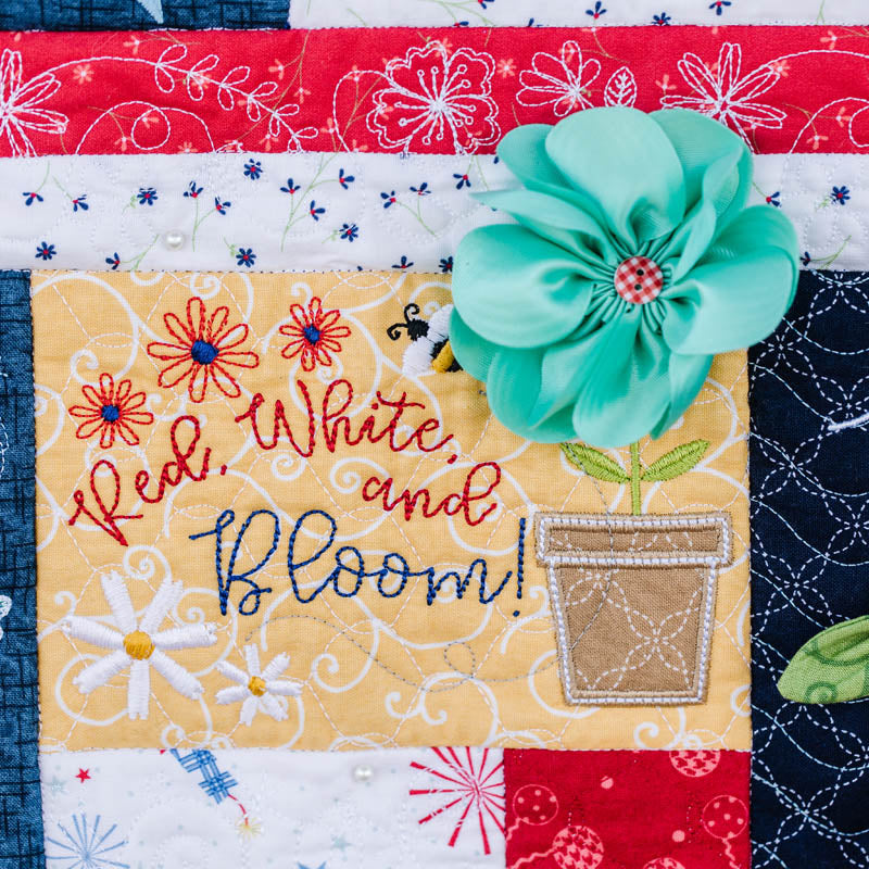 Red, White & Bloom Feature Quilt (Digital Download)