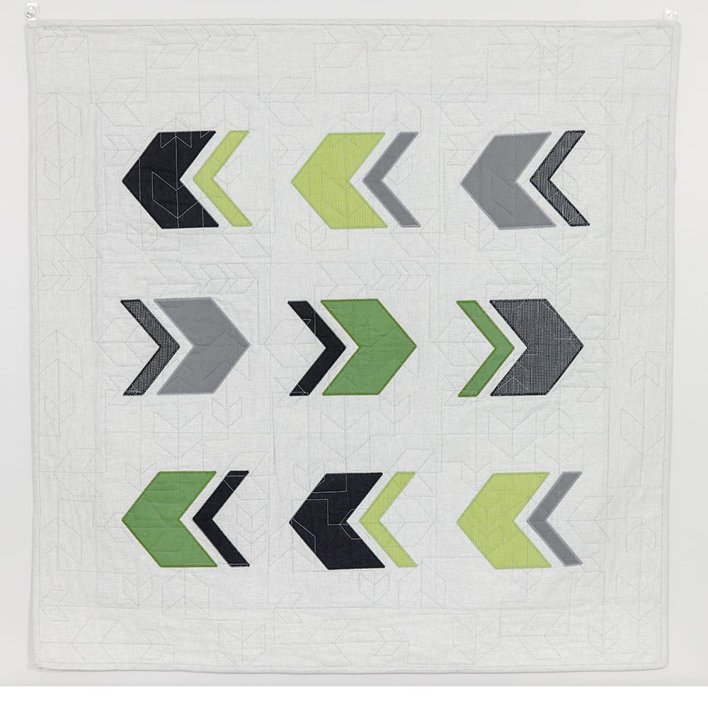 Chevron background quilting design