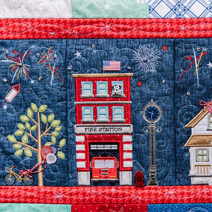 Main Street Celebration Bench Pillow (Digital Download)