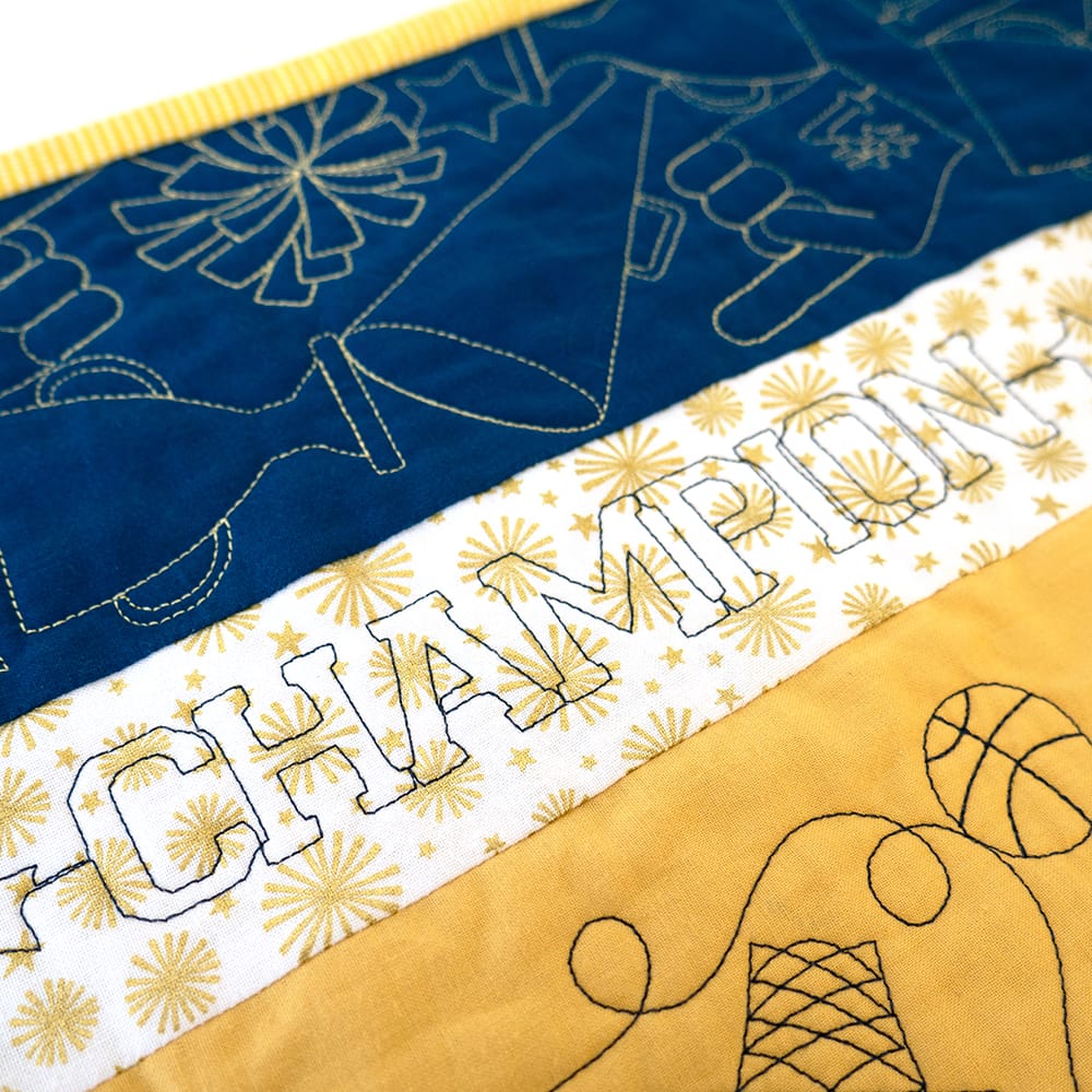 Sport Border 1 background quilting design on quilt 3