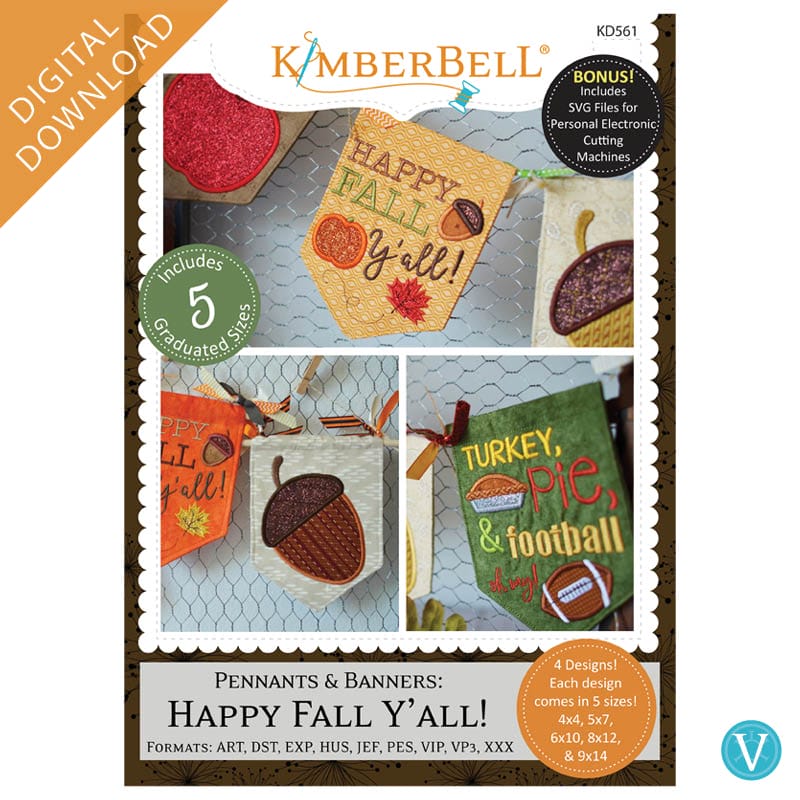 KDVT1092 Happy Fall Y'all Pennants
