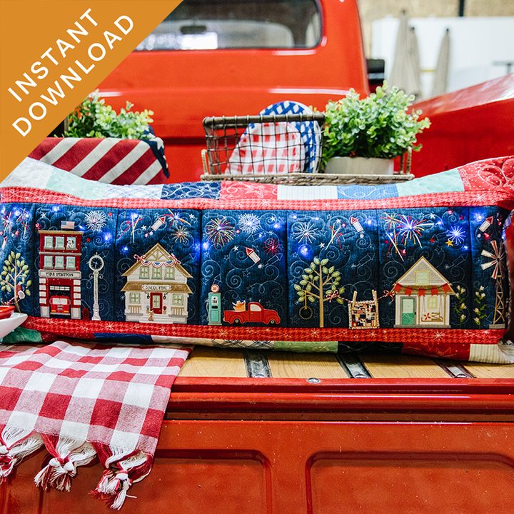 Main Street Celebration Bench Pillow (Digital Download)