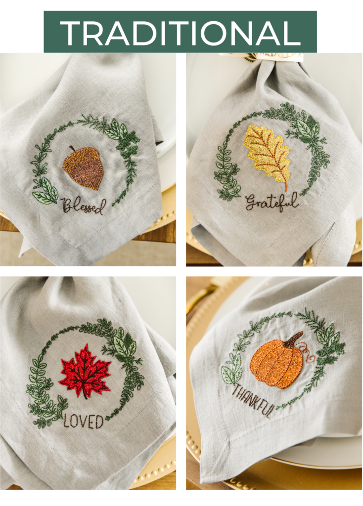 Traditional linen napkins