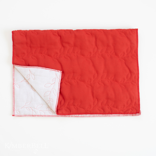 Quilted Pillow Cover Blank, Rust Linen